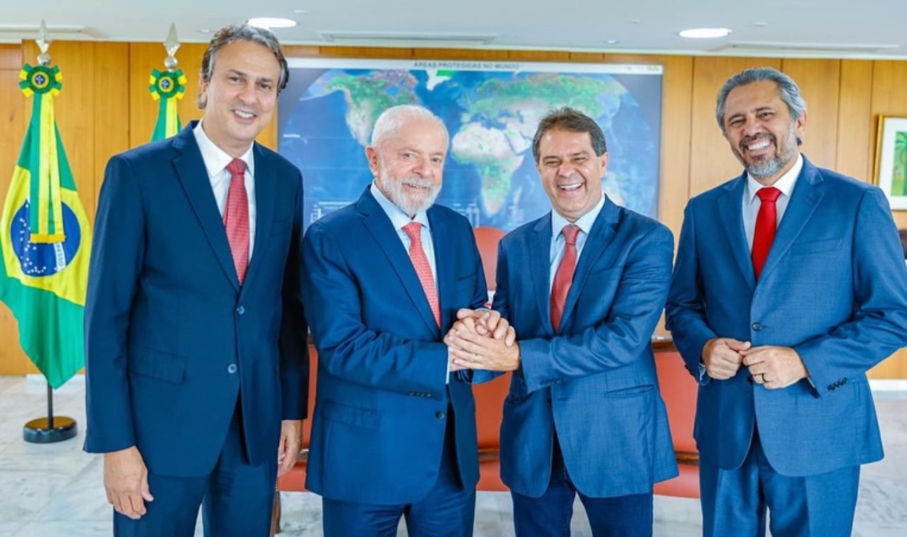 Camilo, Lula, Evandro e Elmano