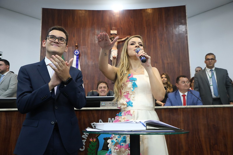 Vereadora Bella Carmelo e deputado Carmelo Neto