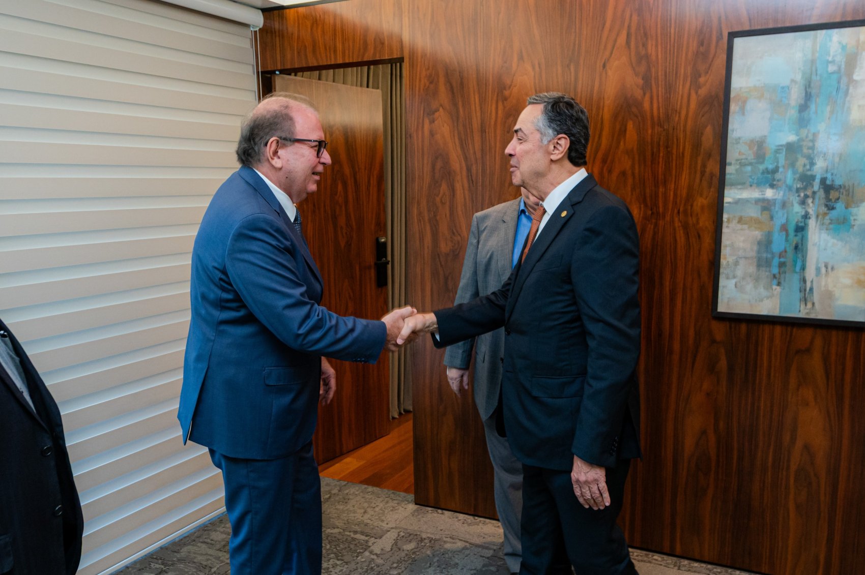 Ministro Barroso visita a FIEC e é recebido por Ricardo Cavalcante